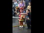 Boy and firefighter at event