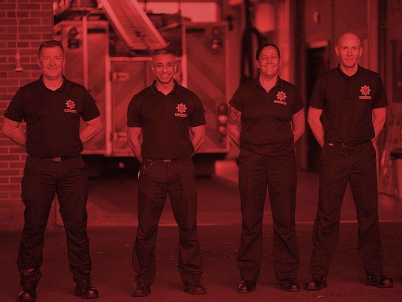 Four firefighters