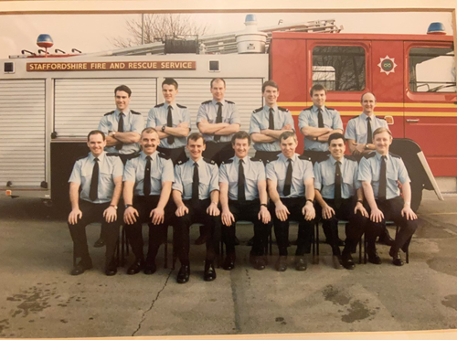 Blue Watch Stafford in 1991 (Gary is back row, second from the left)