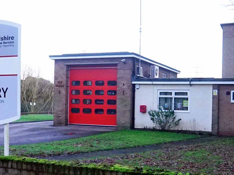 Signage outside Tutbury Fire Station