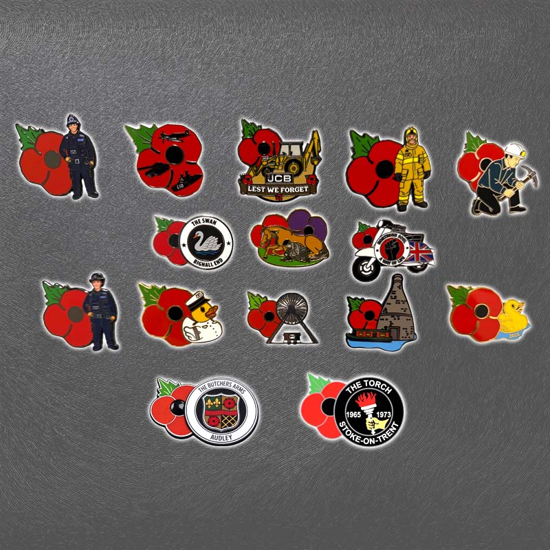 Poppy pin badges