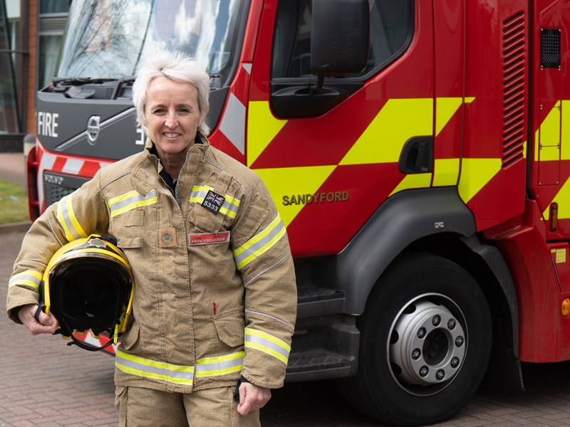 Female firefighter