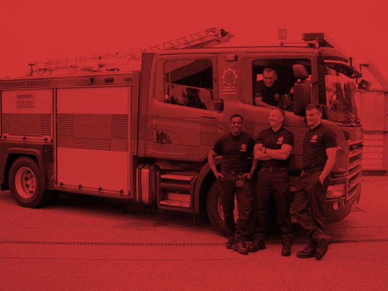 Firefighters and appliance