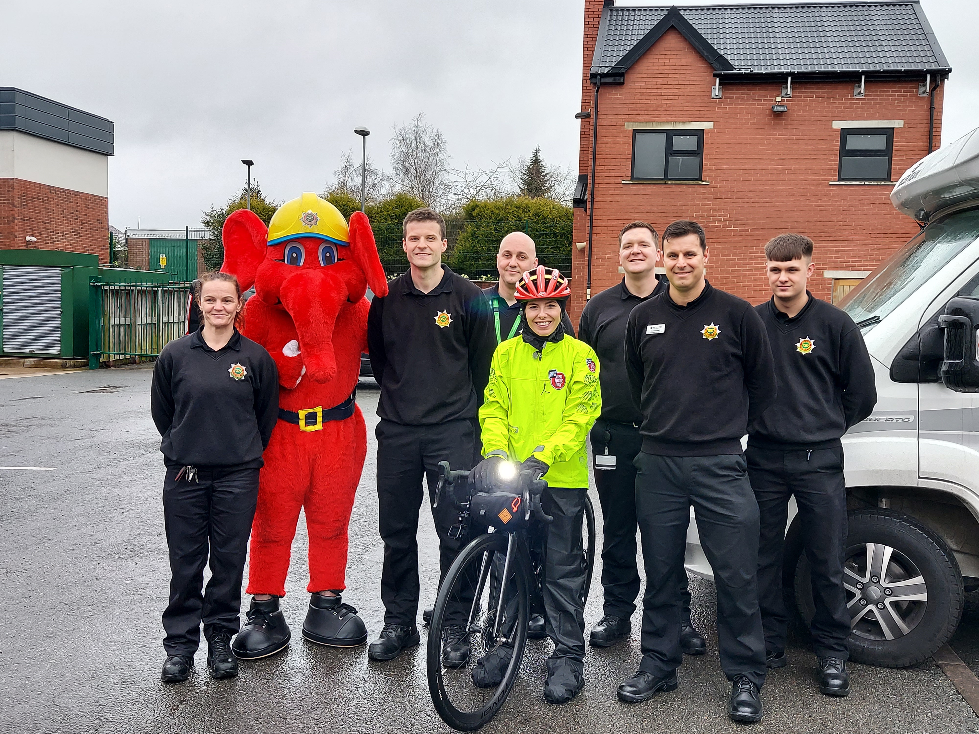 Mollie King at Leek Community Fire Station