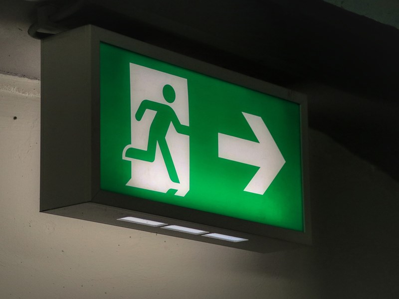 Exit sign
