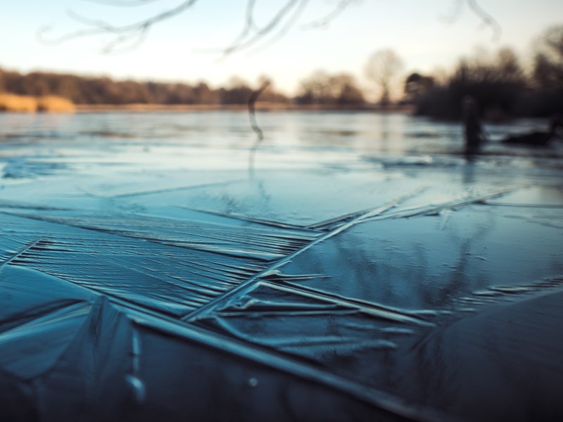 Frozen lake