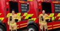 New firefighters, Rob Kearney and Nathan McGowan